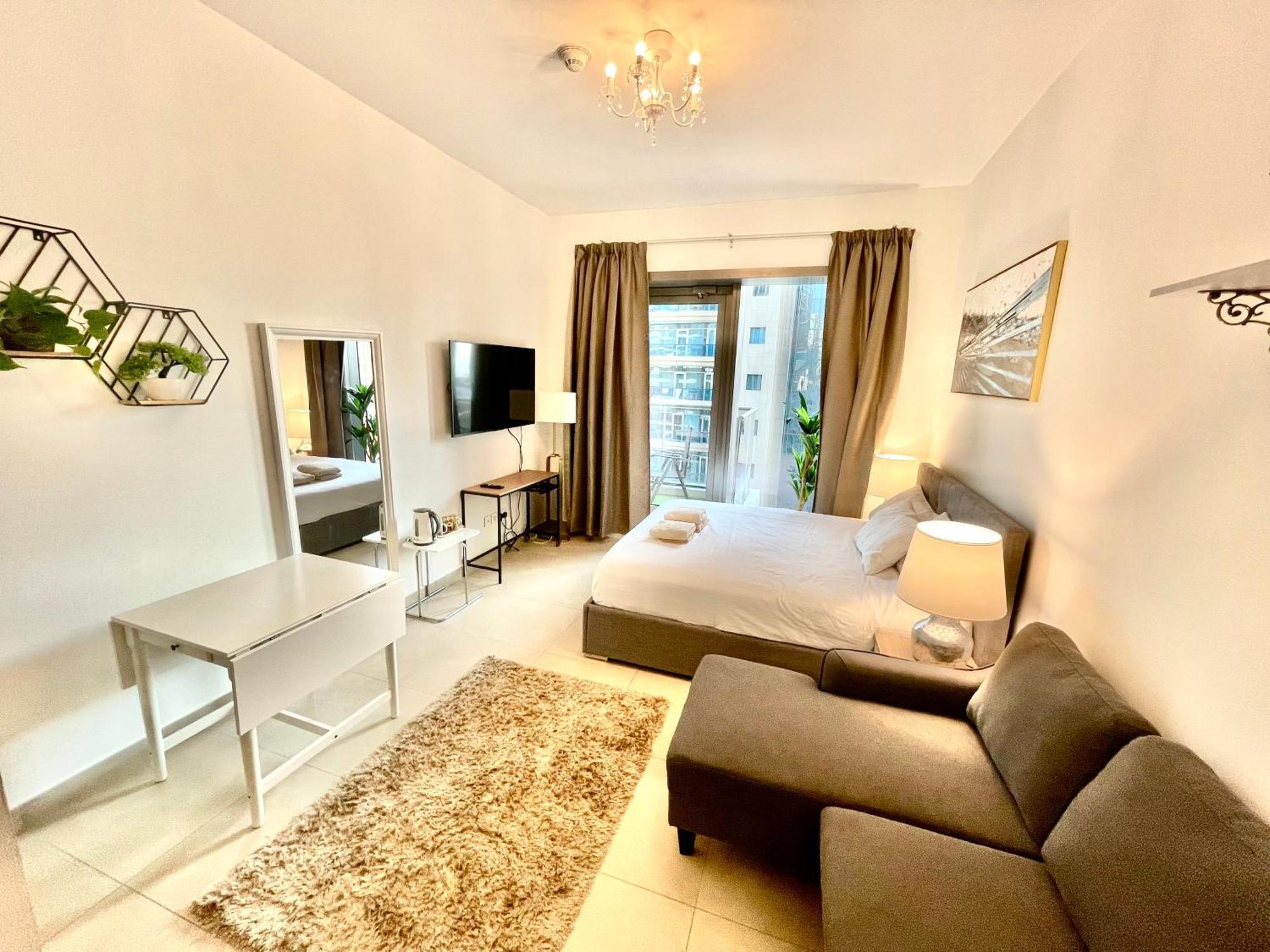 Super Elegant Studio Apartment-Sparkle Tower By Sweet Homes Dubai Eksteriør bilde